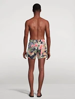 Technical Canvas Floral Swim Shorts