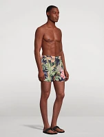 Technical Canvas Floral Swim Shorts