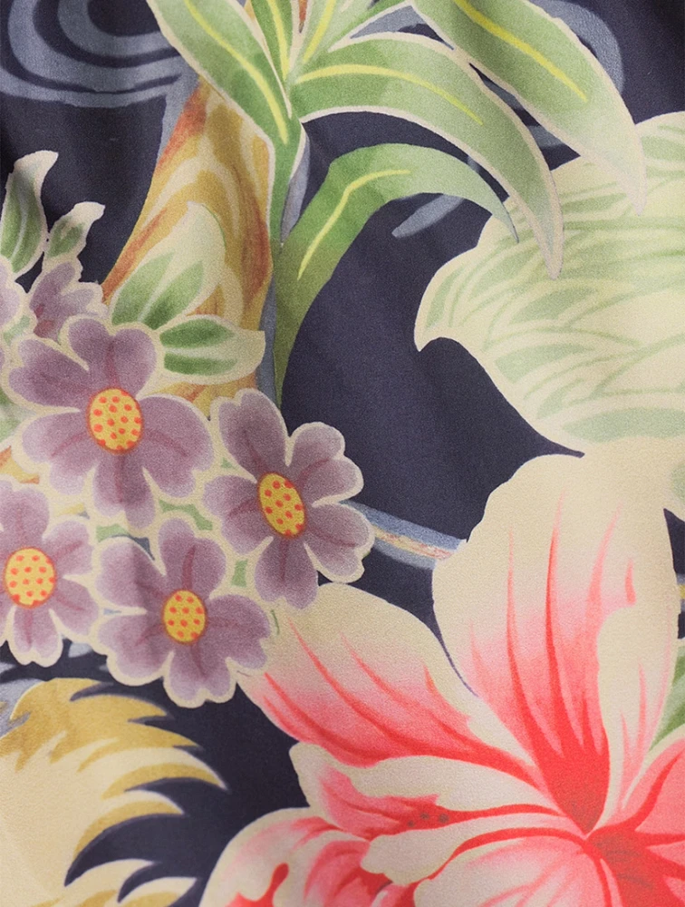 Technical Canvas Floral Swim Shorts