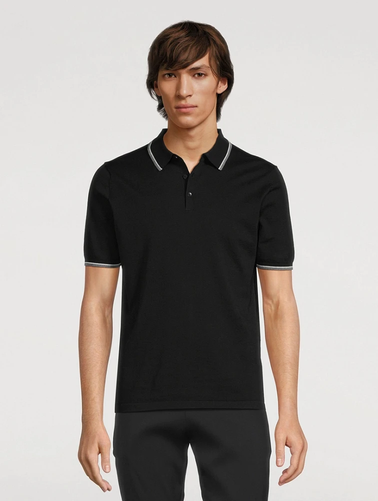 Ross Cotton Silk And Linen Polo Shirt