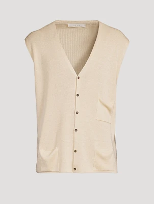 Tarik Linen And Silk Vest