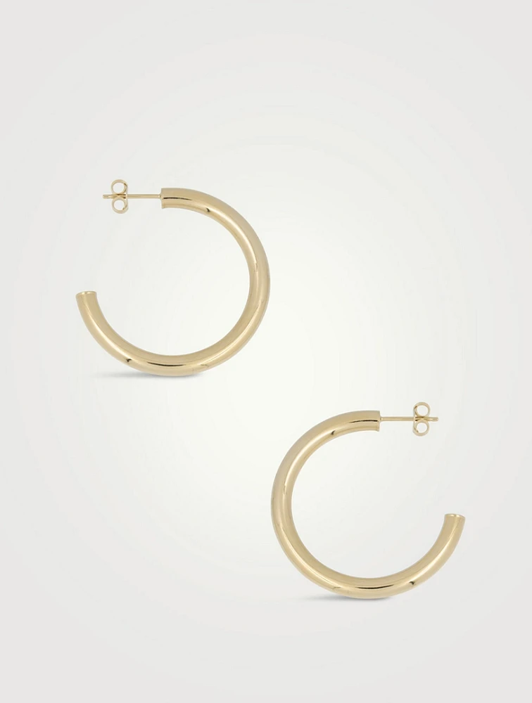 The Jumbo 4mm Tube Hoop Earrings