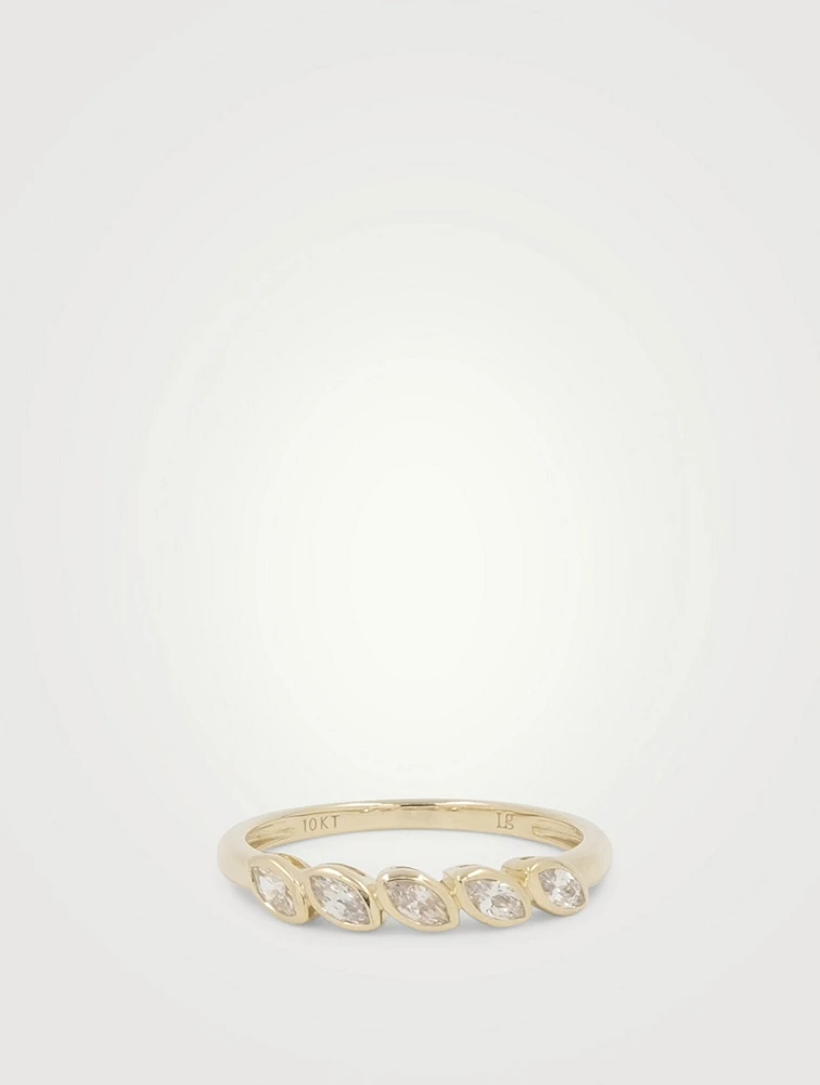 Dainty -Marquise Stacker Ring
