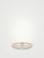 Dainty Emerald-Cut Stacker Ring