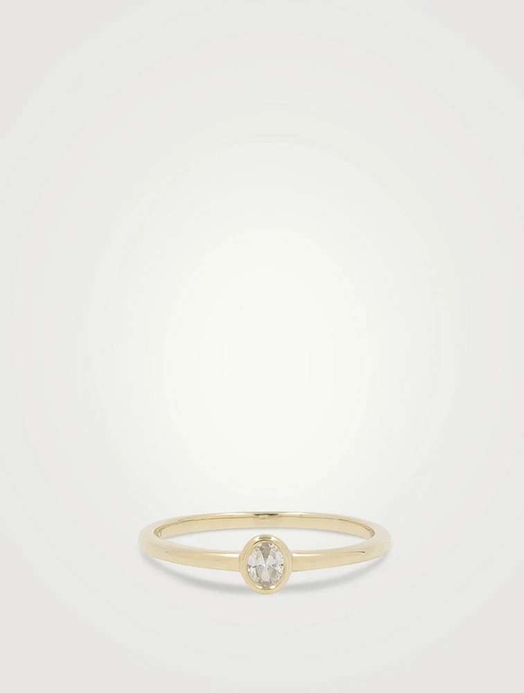 Dainty Oval Stacker Ring