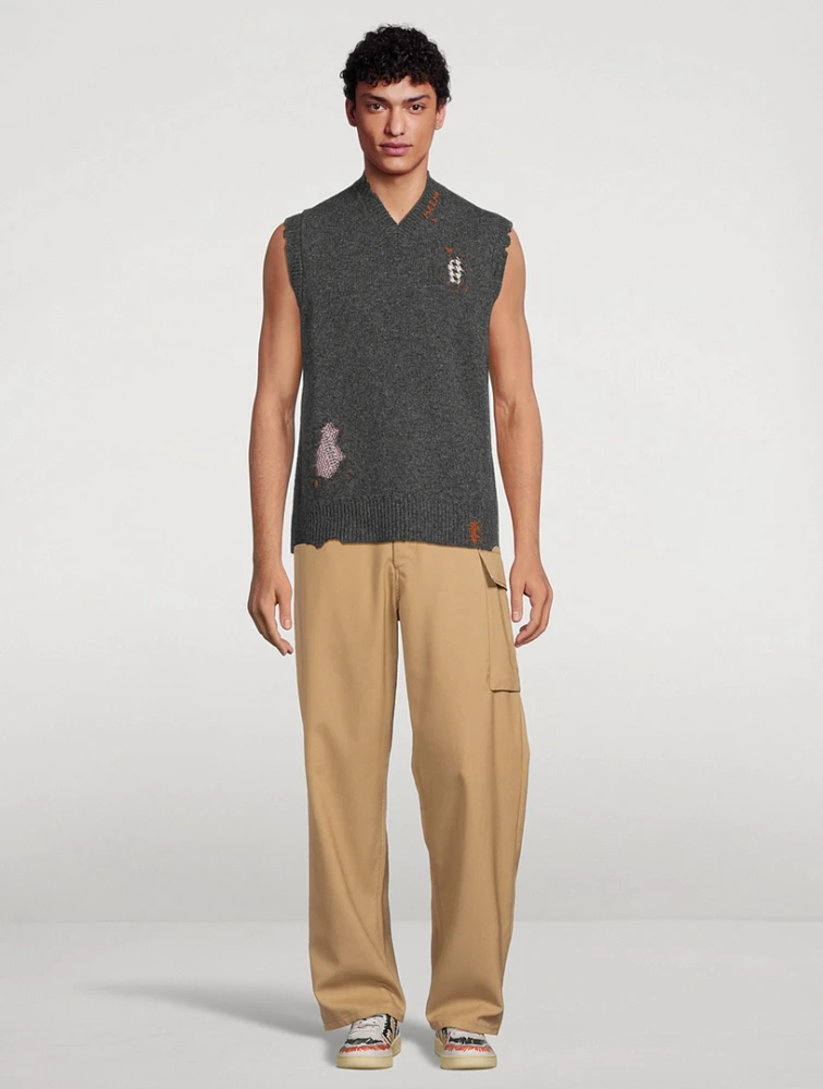 Wool-Blend Cargo Pants