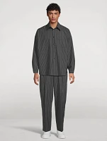 Tapered Trousers Striped Print