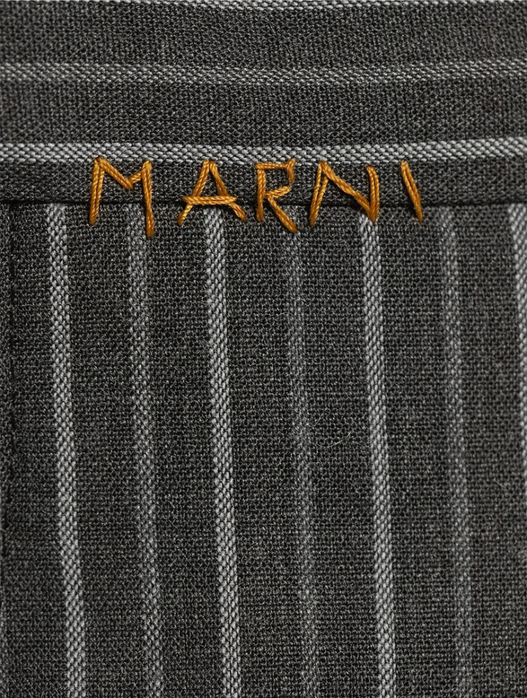 Tapered Trousers Striped Print
