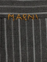 Tapered Trousers Striped Print