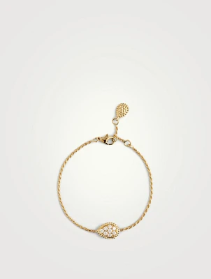 S Motif Serpent Bohème 18K Gold Chain Bracelet With Diamonds