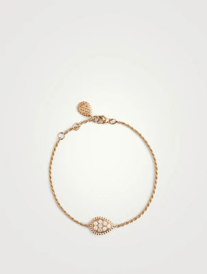 S Motif Serpent Bohème 18K Rose Gold Chain Bracelet With Diamonds