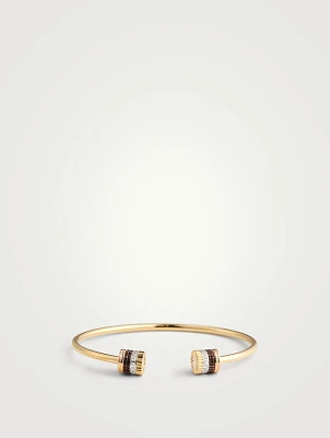 Quatre Classique 18K Gold Two Motif Bracelet With Diamonds And PVD
