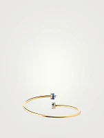Quatre Blue Edition 18K Gold Bracelet With Ceramic And Diamonds