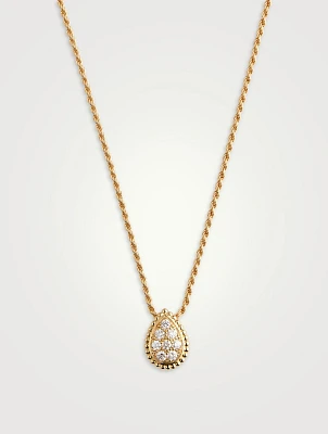 S Motif Serpent Bohème 18K Gold Pendant Necklace With Diamonds