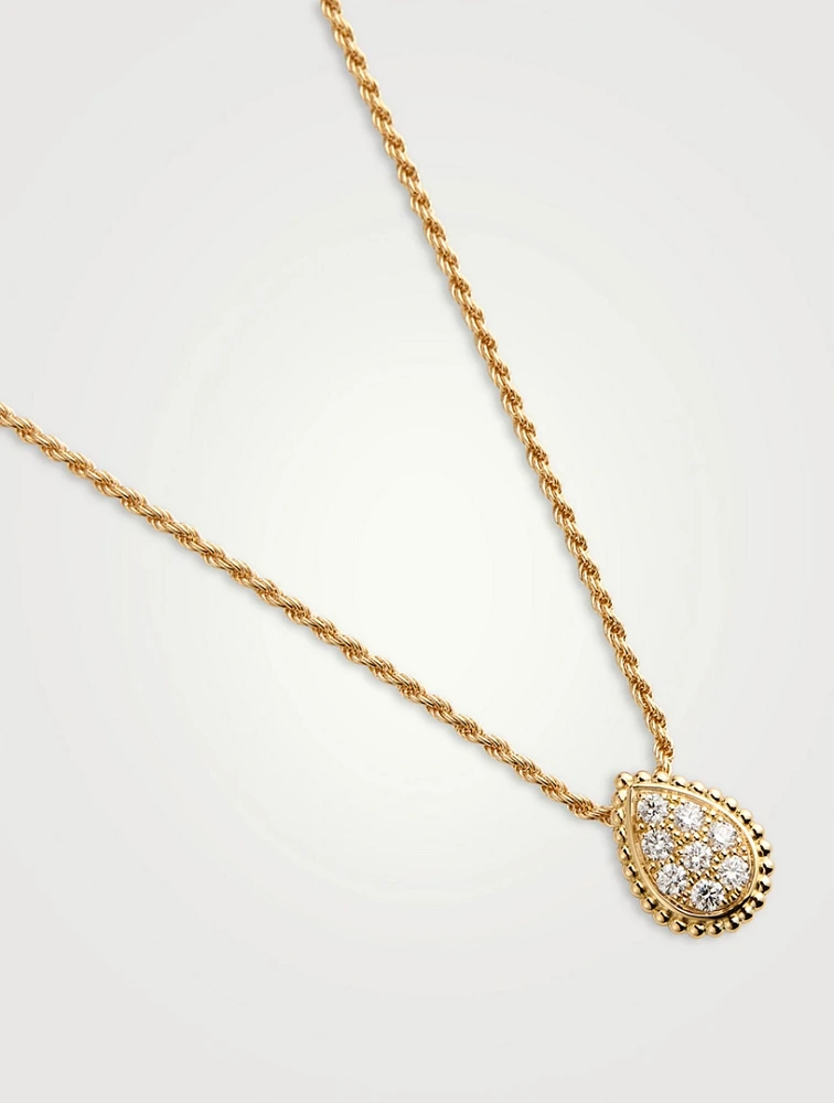 S Motif Serpent Bohème 18K Gold Pendant Necklace With Diamonds