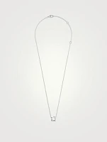 S Motif Quatre Double White Edition Pendant Necklace With Diamond