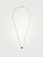 S Motif Quatre Classique 18K Gold Pendant Necklace With Diamonds And PVD