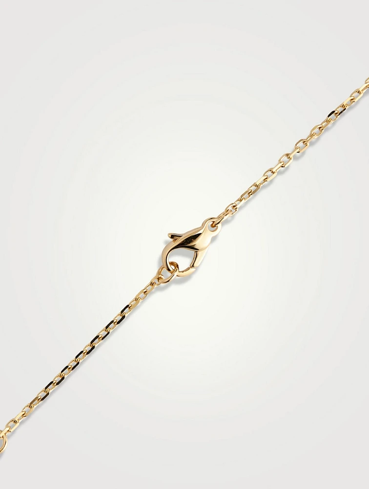 S Motif Quatre Classique 18K Gold Pendant Necklace With Diamonds And PVD