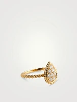S Motif Serpent Bohème 18K Gold Ring With Diamonds