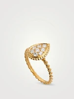 S Motif Serpent Bohème 18K Gold Ring With Diamonds