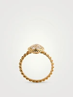 S Motif Serpent Bohème 18K Gold Ring With Diamonds