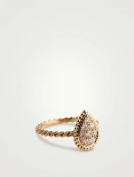 S Motif Serpent Bohème 18K Rose Gold Ring With Diamonds