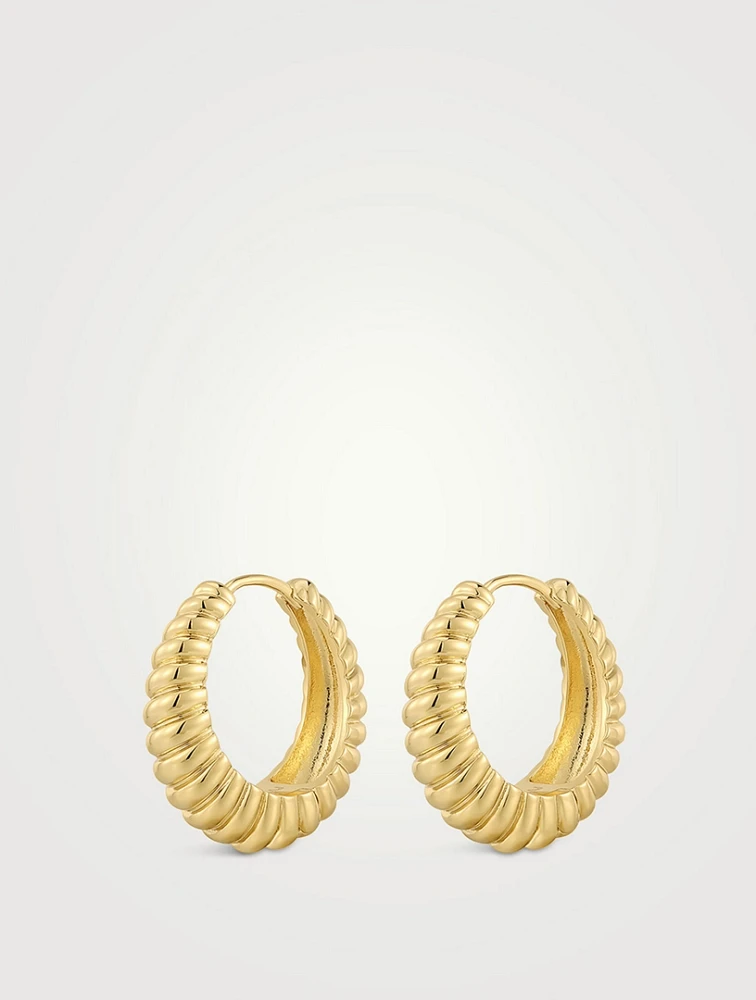 Ridged Marbella Hoop Earrings