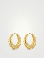 Ridged Marbella Hoop Earrings