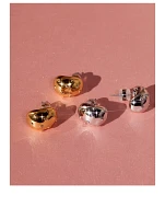 Mini Pavé Molten Stud Earrings