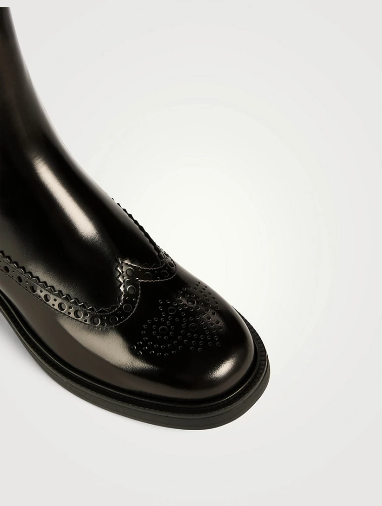 Leather Loafer Boots
