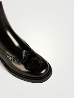 Leather Loafer Boots