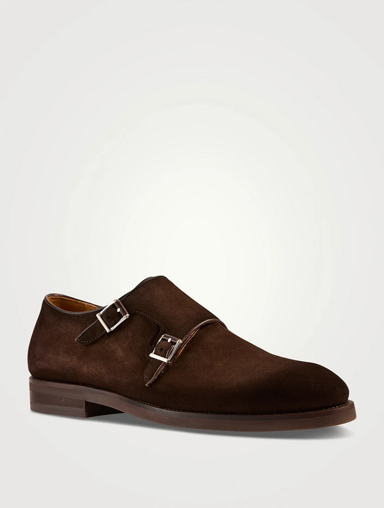 Lashon Suede Monk Strap Shoes