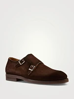Lashon Suede Monk Strap Shoes