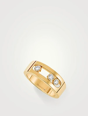 Small Move Joaillerie Gold Ring With Diamonds