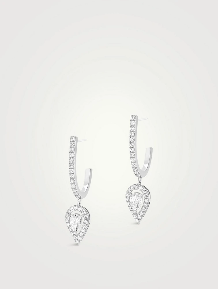 Joy Hoop White Gold Earrings With Diamonds