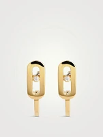 Move Uno 18K Gold Mini Hoop Earrings With Diamonds