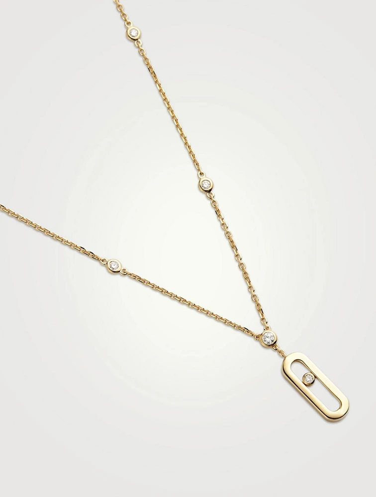 Move Uno 18K Gold Necklace With Diamonds