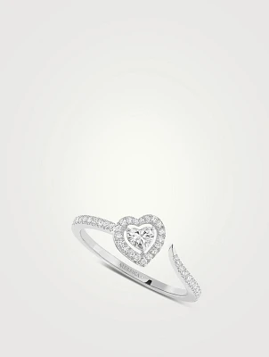 Joy Cœur White Gold Ring With Pavé Diamonds