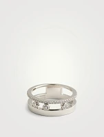 Move Romane 18K White Gold Ring With Diamonds