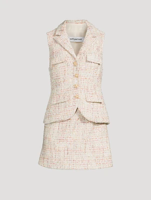 Bouclé Tweed Suiting Mini Dress