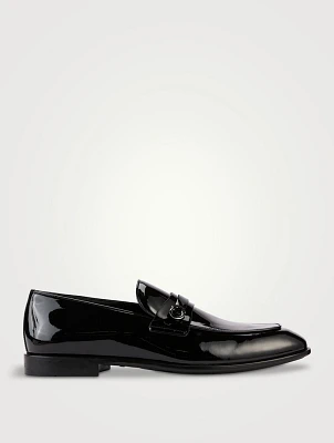 Desio Gancini Ornament Patent Leather Loafers