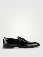 Desio Gancini Ornament Patent Leather Loafers