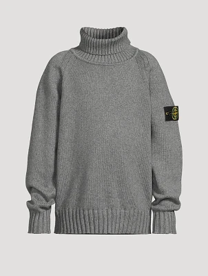 Stretch Cotton Turtleneck Sweater