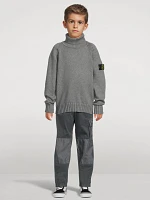 Stretch Cotton Turtleneck Sweater