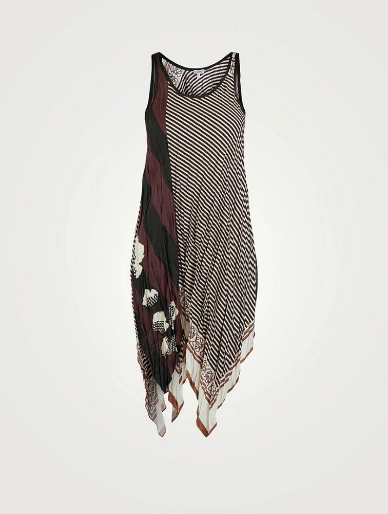 Loewe x Paula's Ibiza Printed Satin Scarf Dress