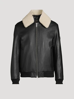 Toba Leather Bomber Jacket