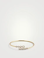 Trina 18K Gold Toi Et Moi 8 Motif Bangle Bracelet With Pavé Diamonds