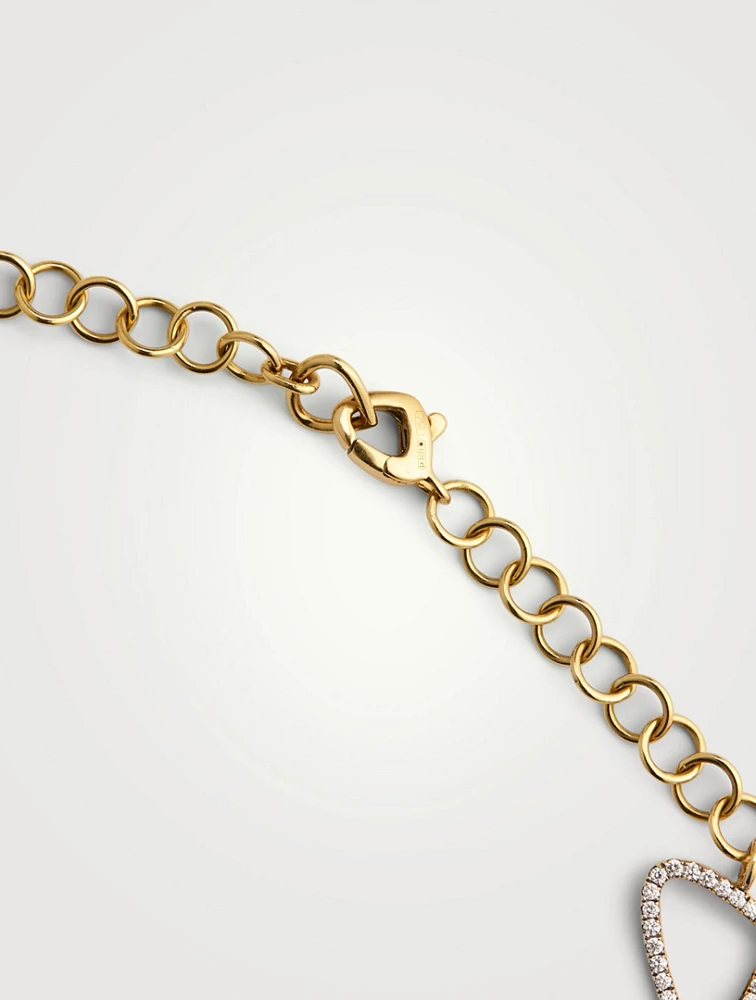 Trina 18K Gold Choker Necklace With Diamonds