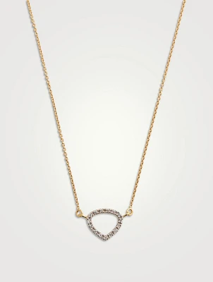 Trina 18K Gold Chain Necklace With Pavé Diamonds