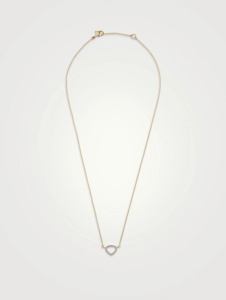 Trina 18K Gold Chain Necklace With Pavé Diamonds